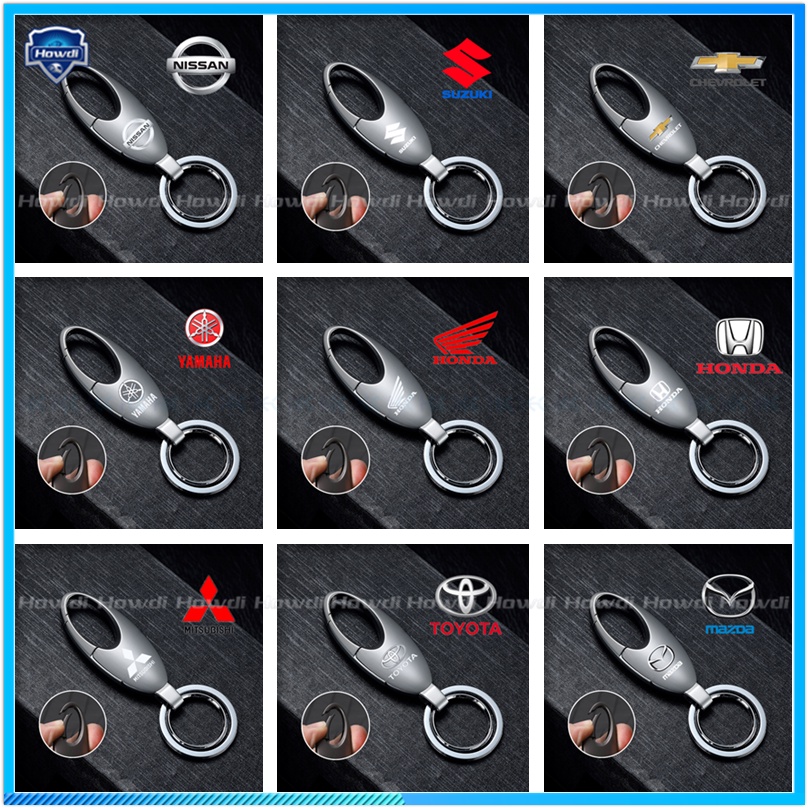 Móc Khóa Kim Loại Hình Giọt Nước Kèm logo Cho Xe Hơi Xe Máy