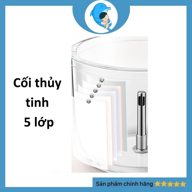 Máy đa năng HATTIECS 300ml 6 lưỡi - máy xay thịt, thức ăn dặm cho bé (Tặng kèm tách lòng đỏ và cọ vệ sinh)