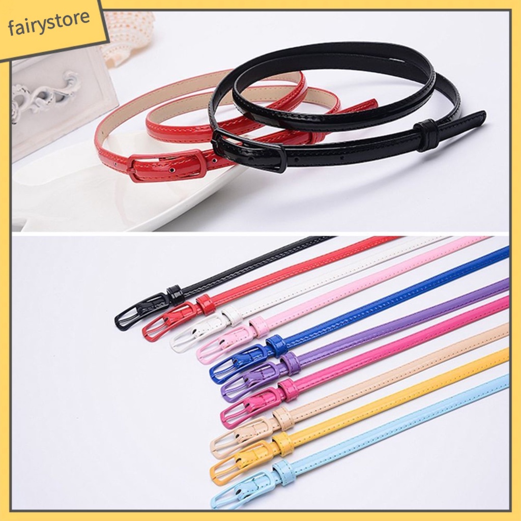 Thắt lưng nữ da giả bản nhỏ thời trang