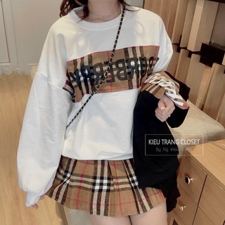 Set áo tay dài bbr chân váy dập caro 🌲🌲🌲