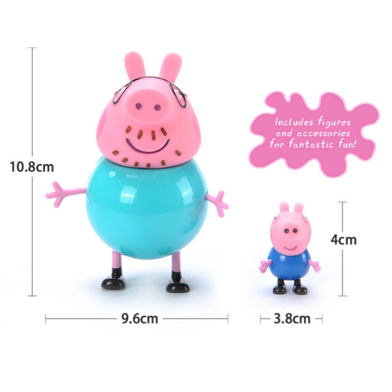 Set 4 Búp Bê Gia Đình Heo Peppa Dễ Thương