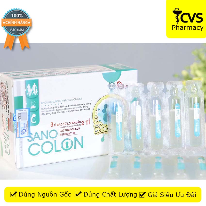 Sano Colon hộp 20 ống , bổ sung lợi khuẩn cho đường ruột , Cvspharmacy