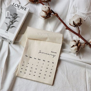 Lịch vải linen, lịch vải decor trang trí đẹp mắt, phụ kiện chụp ảnh đẹp mắt, phong cách vintage