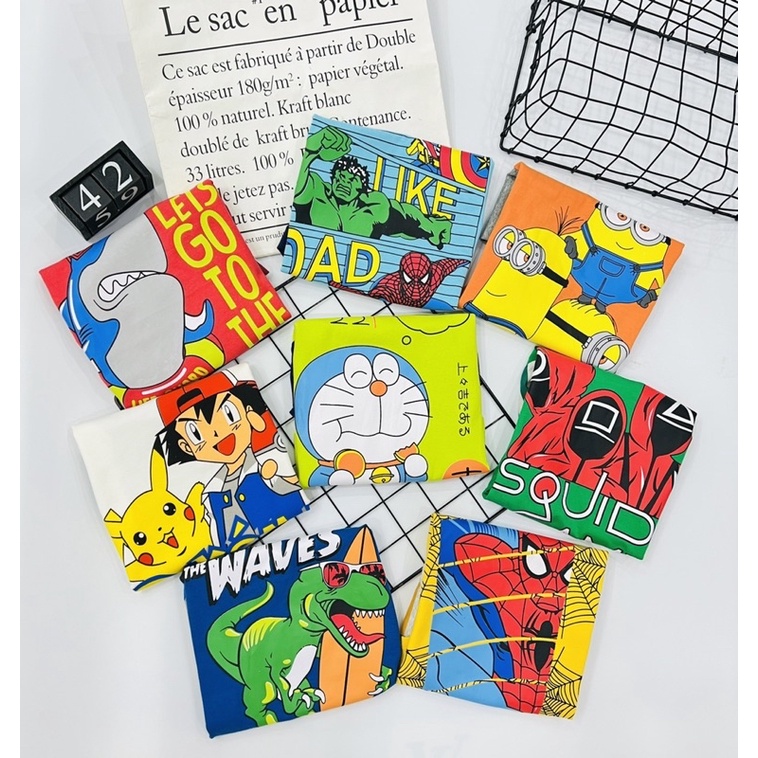 Đồ bộ cotton bé trai size đại 22-45kg phối tay Jennie kids J493