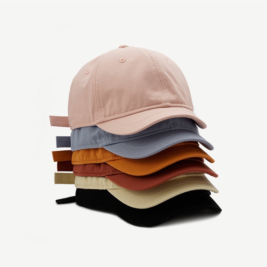 Mũ Lưỡi Trai Vành Ngắn Mềm Mại Màu Trơn Kiểu Hip-Hop Đường Phố Cá Tính Cho Nam