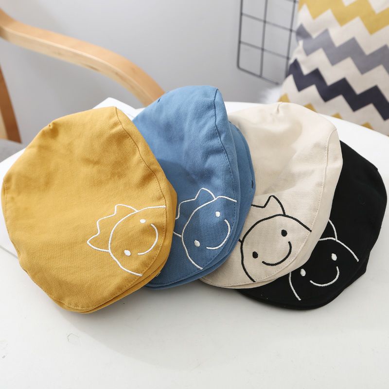 Mũ nồi, nón bê rê phong cách Hàn Quốc cho bé (3-6 tuổi) - Thêu hình khủng long tỉ mỉ, đẹp
