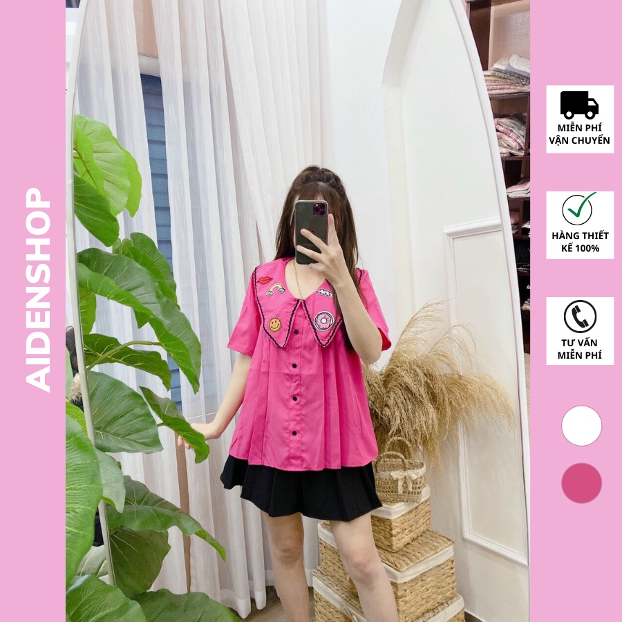 Áo bầu thời trang đẹp Aidenshop Áo bầu sơ mi mùa hè