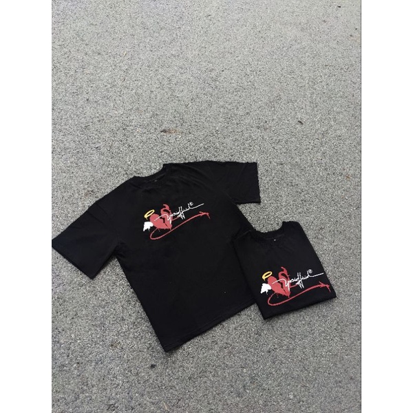 Áo Thun Yosi.club Oversize 100% Cotton Break my Heart - Black