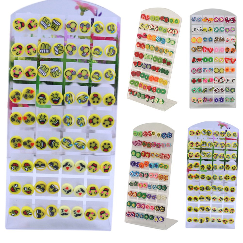 Set 36 đôi hoa tai nhiều hoạ tiết đáng yêu