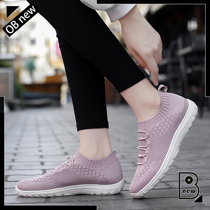 Giày Thể Thao Nữ Đế Bằng Thoáng Khí Size 35-43