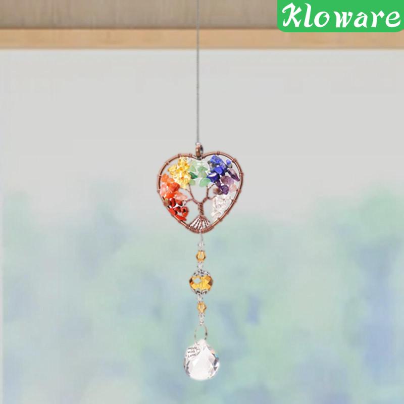 Chuông Gió Pha Lê Treo Cửa Sổ Trang Trí Phong Thủy Sân Vườn