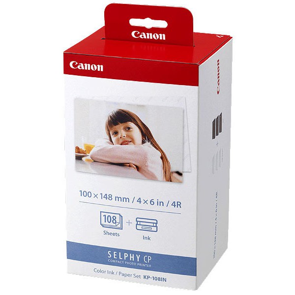 GIẤY MỰC IN ẢNH CANON KP 108 IN Xài cho Máy In Ảnh Selphy CP900/CP1000/CP1200/CP1300