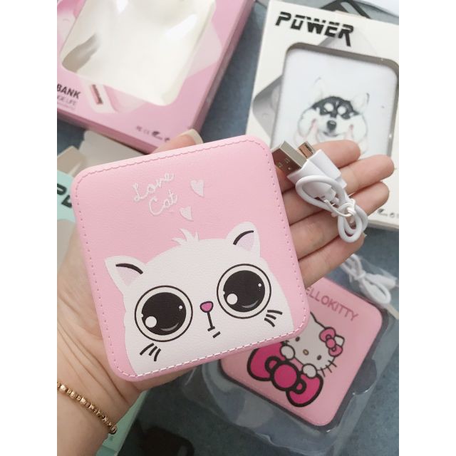 Sạc Dự Phòng Cute - Doremon - Hello Kitty (Kèm Dây Đeo)