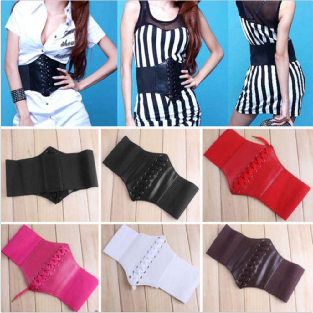 MXGOODS 1 Thắt Lưng Giả Da Phối Ren Thời Trang