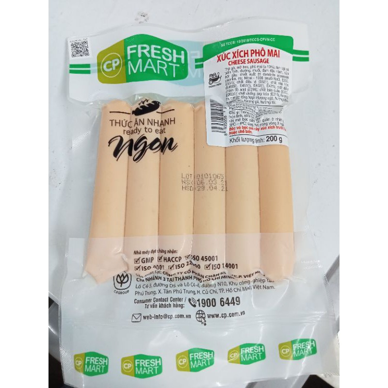 Xúc xích phô mai CP 200gr giá hạt dẻ
