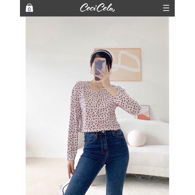 Áo hoa Ceci Cela size S newtag