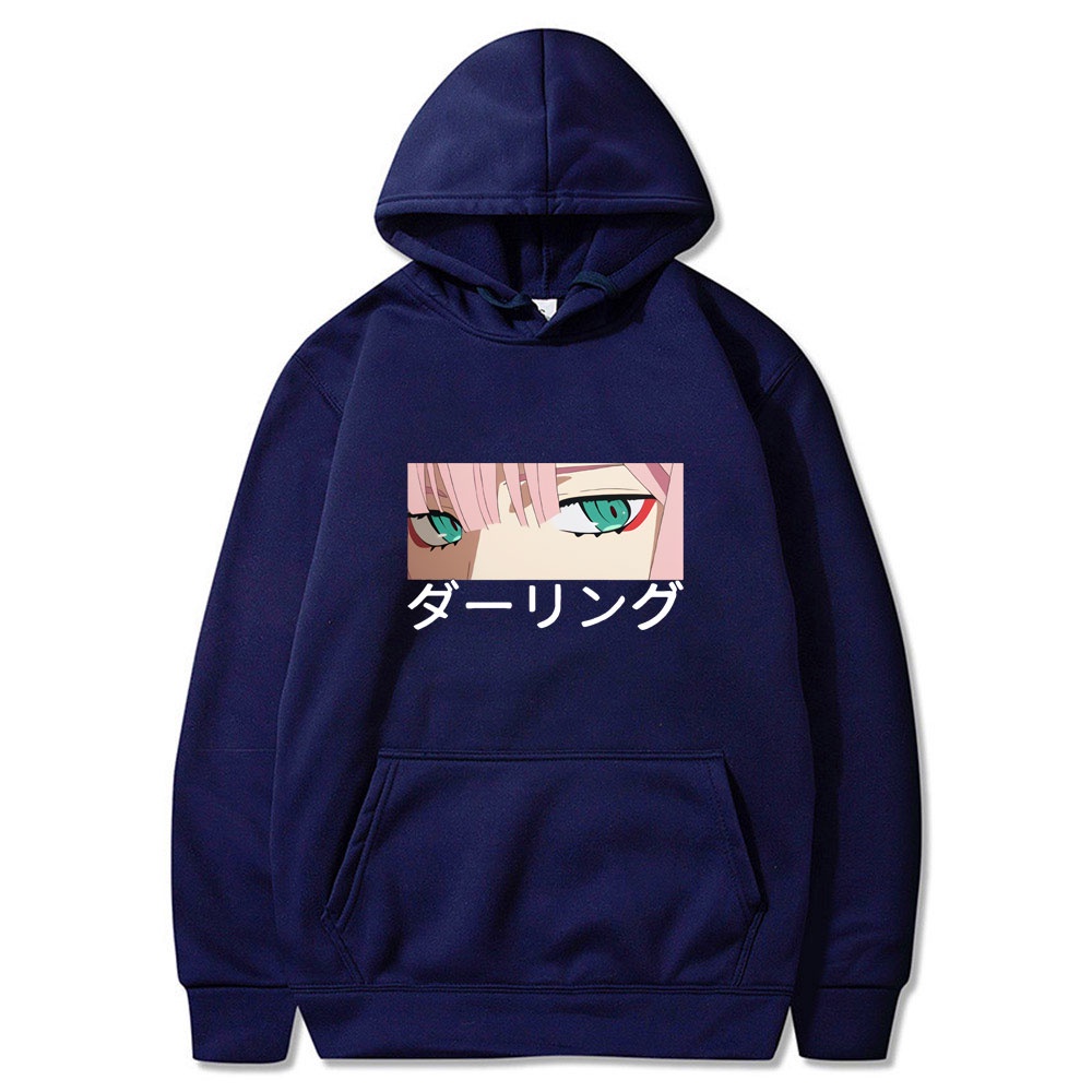 Áo Hoodie Dáng Rộng In Hình Darling In The Franxx Zero TWO Phong Cách Harajuku Cho Nam Và Nữ