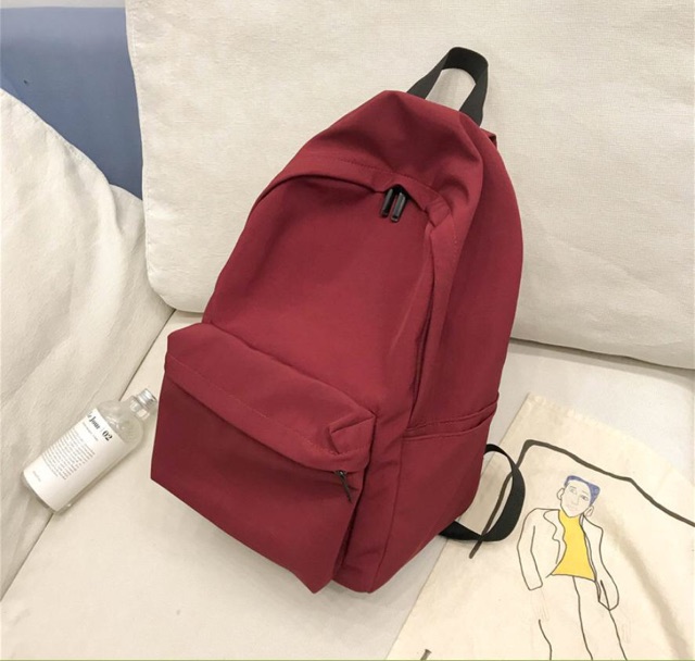 Balo basic Hàn Quốc -Cặp sách kèm ngăn sau rộng, tiện lợi - Balo laptop đi học đẹp độc rẻ