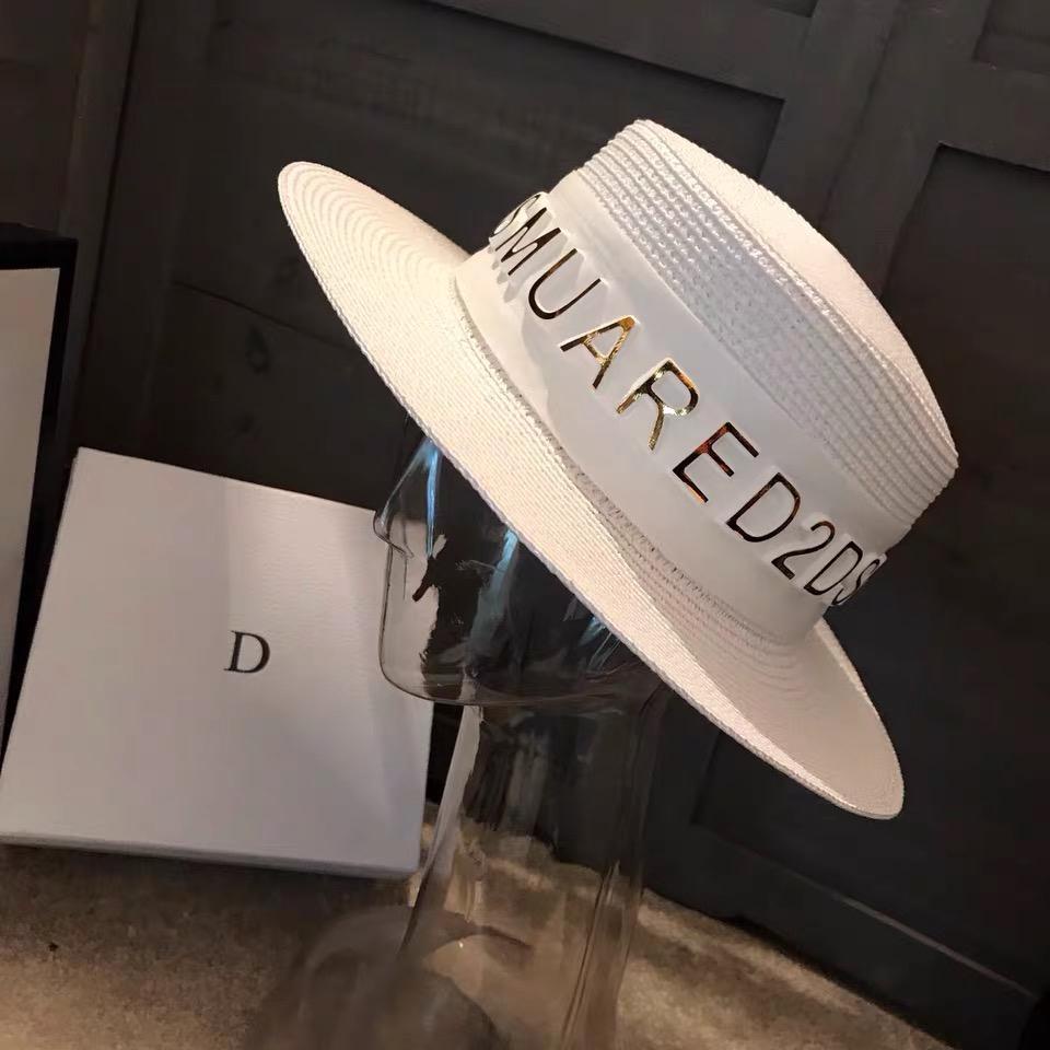 Nón Cối Rộng Vành Chống Tia Uv Màu Trắng Thời Trang Đi Biển Mùa Hè Cho Nữ