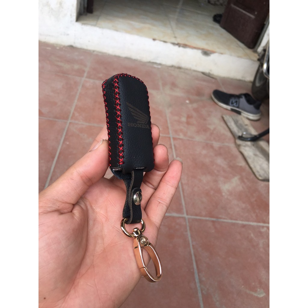 Bao da bọc chìa khóa SH SmartKey da bò thật handmade - Tặng kèm móc + khắc tên, số điện thoại