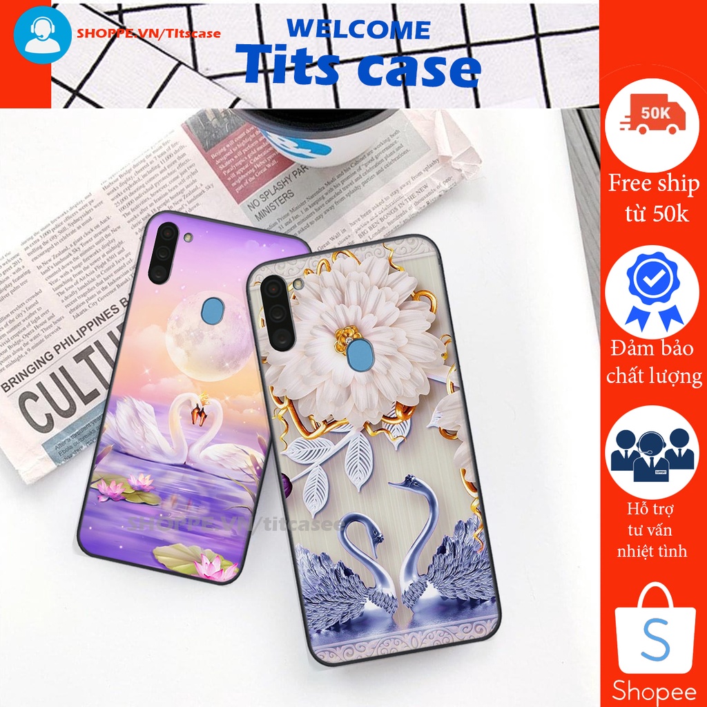 Ốp lưng Samsung Galaxy A11 / M11 in hình thiên nga,hoa may mắn, đặc sắc ĐỘC - LẠ - BỀN