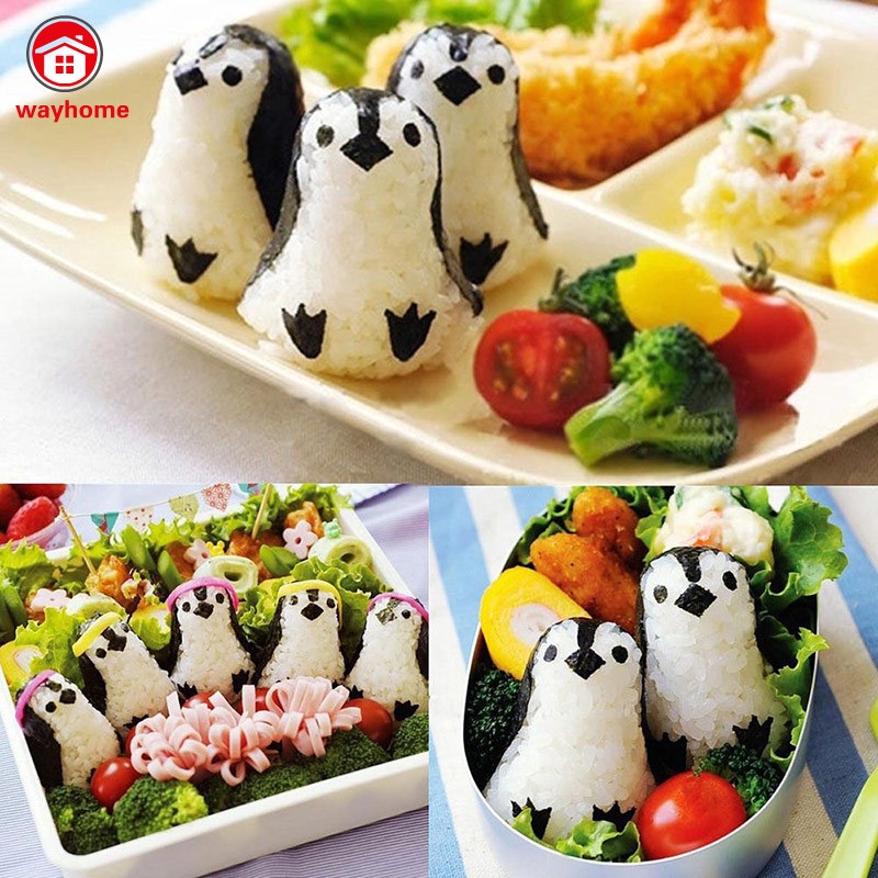 Khuôn Làm Sushi Hình Chim Cánh Cụt Đáng Yêu