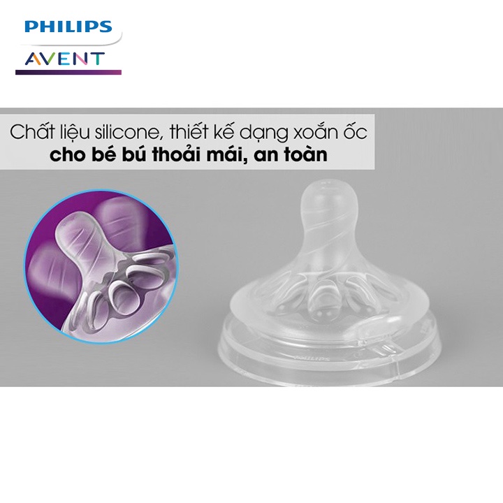 ‍‍‍NÚM Bình Sữa Philips Avent Nature Cổ Rộng Cho Bé‍‍‍CHÍNH HÃNG‍‍‍ TÁCH LẺ 1 NÚM
