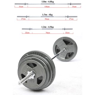 Đòn tạ tay 1,5m phi 27 mạ Niken siêu rẻ