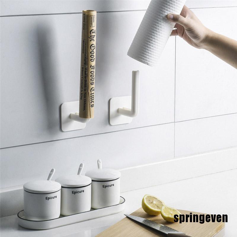 Bộ 2 Giá Treo Khăn Giấy Cuộn Tự Dính Tiện Dụng Cho Nhà Bếp