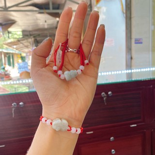 Chỉ đỏ đeo tay mix đá
