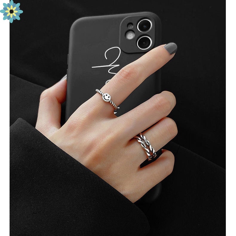 Bộ 2 Vòng Tay Kim Loại Mặt Hình Mặt Cười Thời Trang Cho Nữ