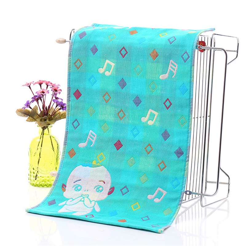 Khăn Tắm Cotton Ba Lớp Họa Tiết Ngẫu Nhiên Cho Trẻ Em