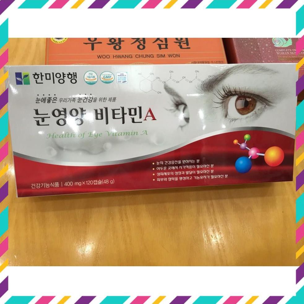 Viên uống bổ mắt HANMI Hàn Quốc 120 viên (Health Of Eye Vitamin A) | Thế Giới Skin Care