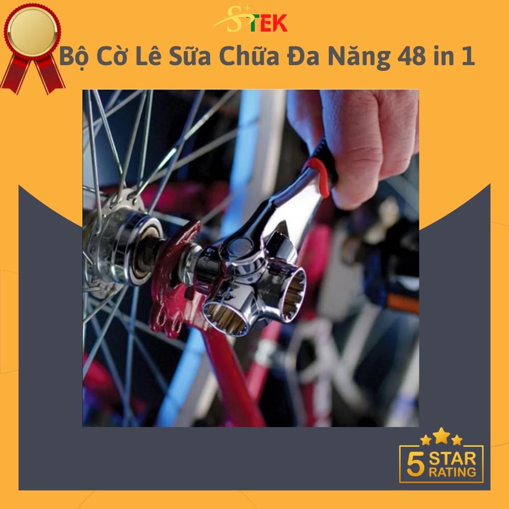 Bộ Cờ Lê Sữa Chữa Đa Năng 48 in 1 Làm Bằng Thép CrV Có Độ Chịu Lực Dẻo Dai Cao Chống Biến Dạng Tốt