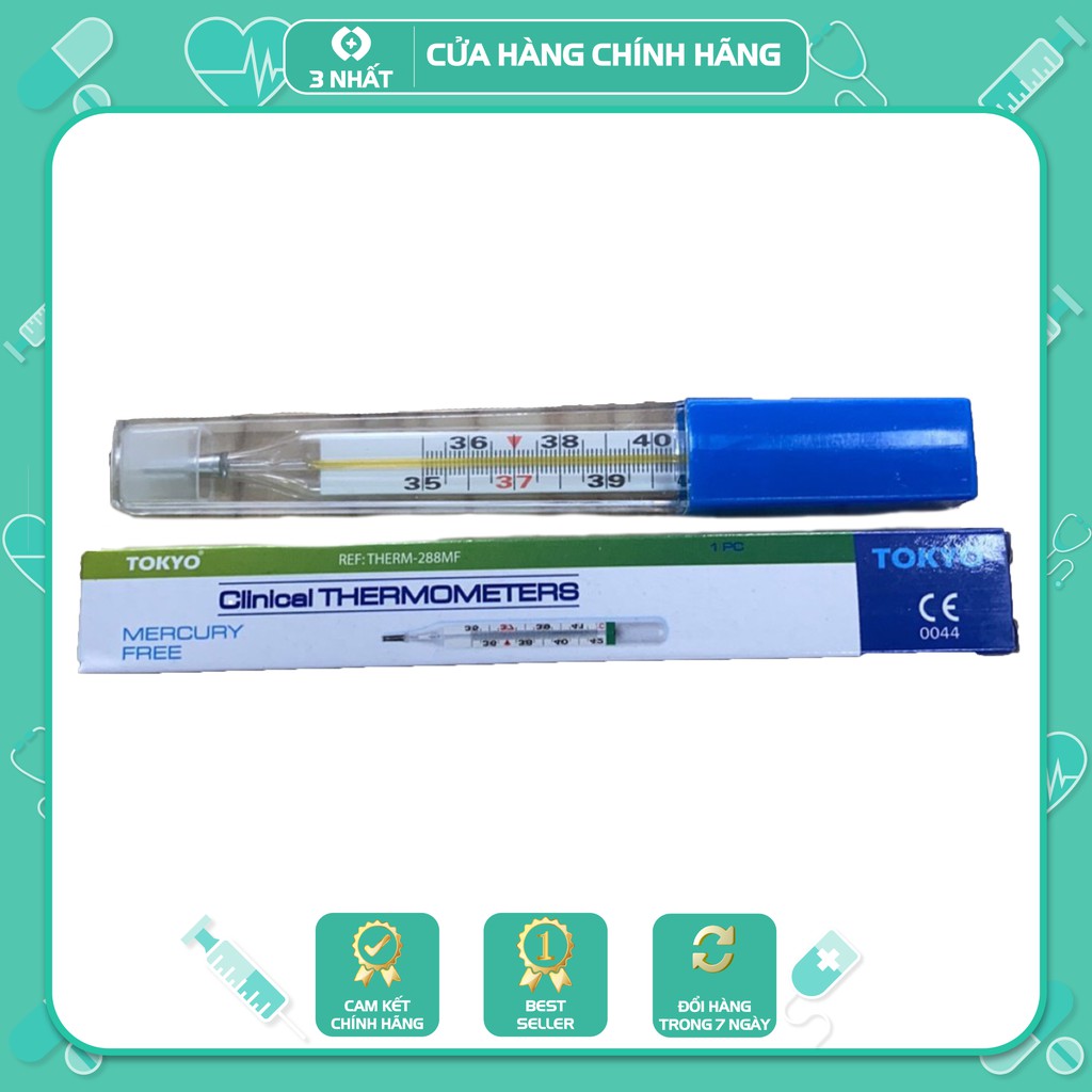 Nhiệt kế thủy ngân Gold Clinical Thermometer, nhiệt kế kẹp nách đo nhiệt độ chính xác, an toàn