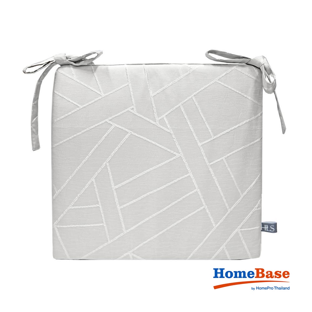 HomeBase HLS đệm ghế ngồi mousse dày vải bọc bằng Polyester mềm mại thoải mái Thái Lan 45x45 cm xám