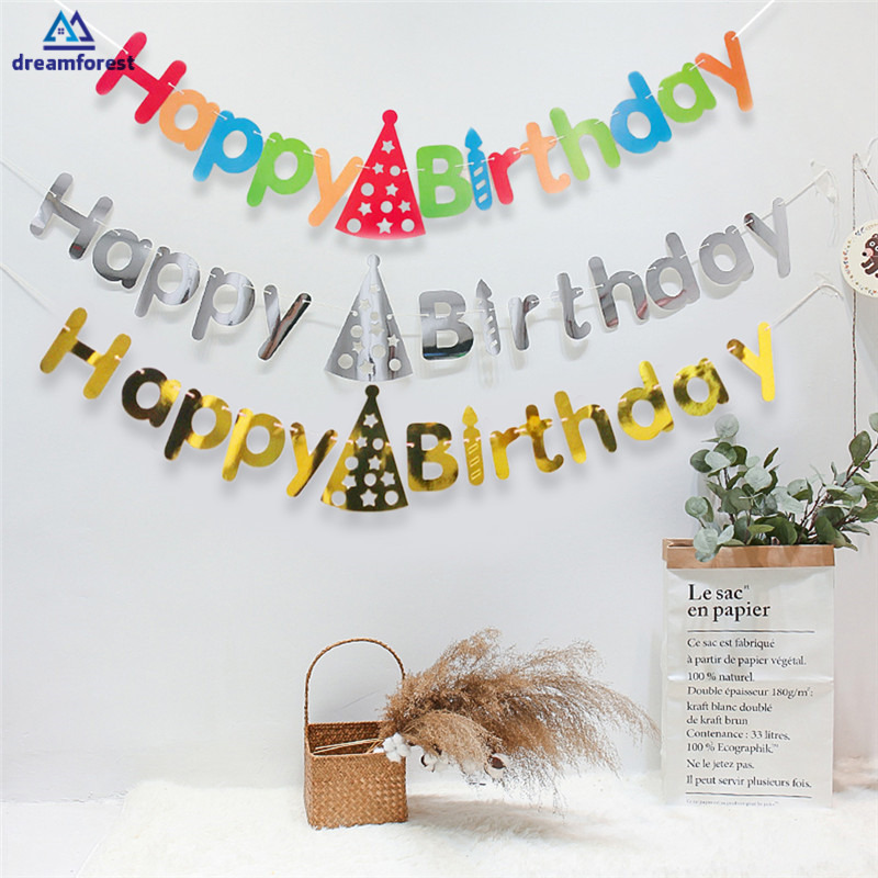 DF Dây Treo Chữ Happy Birthday Trang Trí Tiệc Sinh Nhật Cho Bé