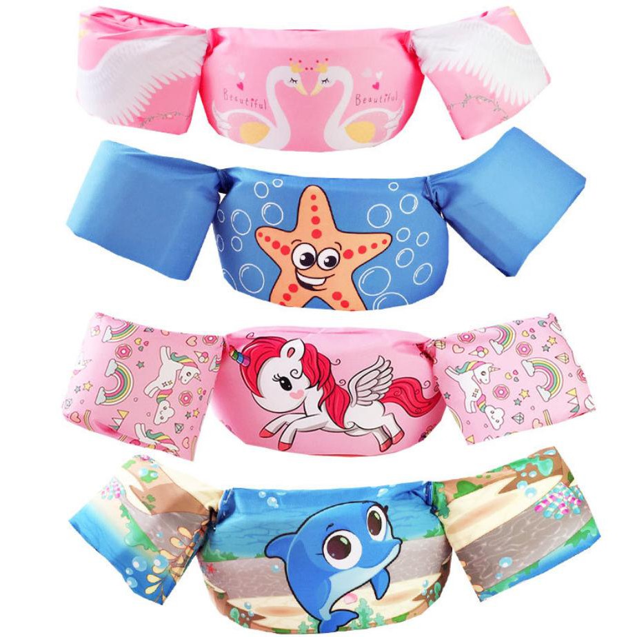 Phao Tập Bơi Liền Thân Và Tay, Đỡ Ngực Cho Bé Cao Cấp Size 3-6 Tuổi (14-25kg)