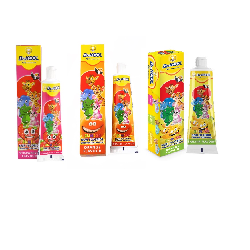 Kem đánh răng trẻ em Dr kool kem chăm sóc răng miệng hương vị trái cây ngăn ngừa sâu răng cho bé 75g