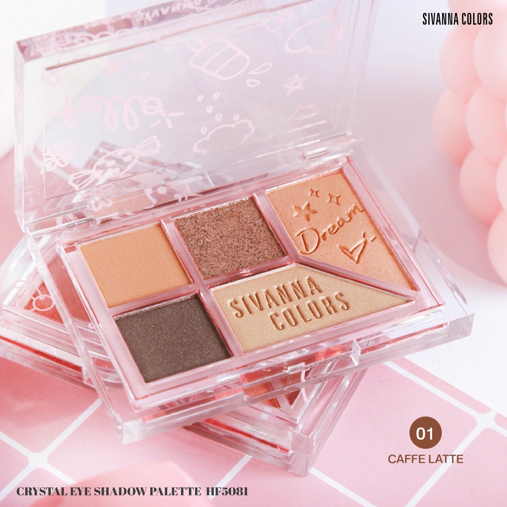 Bảng Phấn Mắt Sivanna Colors Crystal Eye Shadow Palette Siêu Xinh HF5081