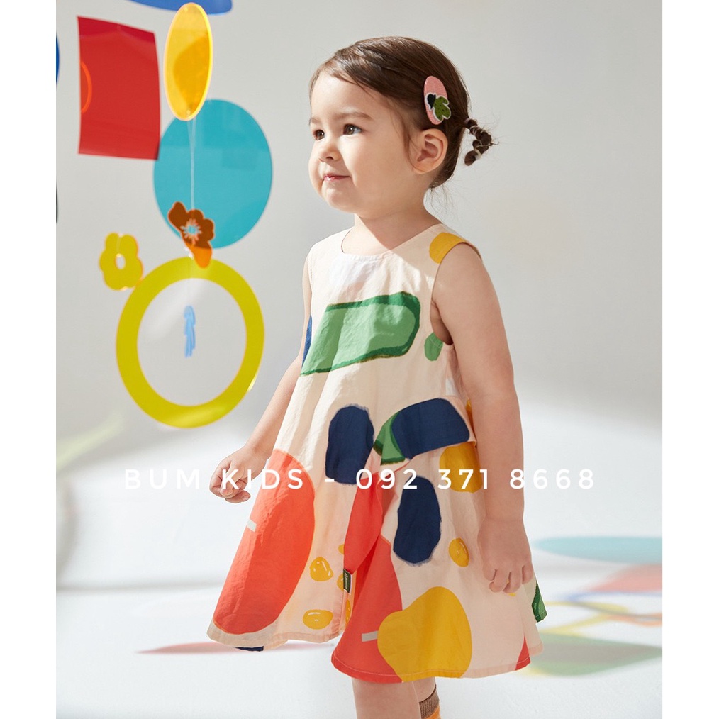 Váy sát nách cam lạ mắt cho bé gái từ 8-35kg cao cấp G17
