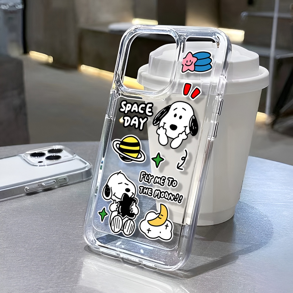 Ốp Điện Thoại Trong Suốt Hình Snoopy Cho iphone 14 Plus 11 13promax 12 7Plus X XS Max 7 8 SE 2020