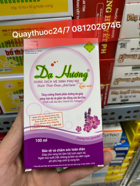 DUNG DỊCH VỆ SINH PHỤ NỮ DẠ HƯƠNG TÍM (100ml)