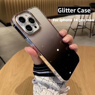 Ốp Điện Thoại TPU Trong Suốt Màu Gradient Lấp Lánh Chống Rơi Cho Iphone14 13 12 11 Pro Max