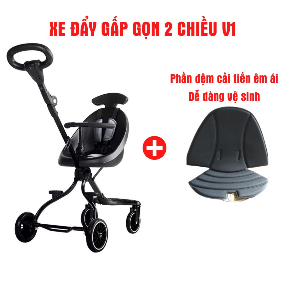 FREE SHIP ! Xe đẩy đi dạo cao cấp 2 chiều Baobaohao V1 + MÁI