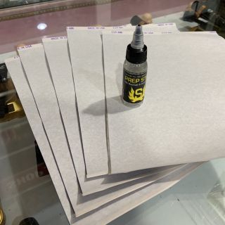 Bộ 5 giấy in hình spirit + 1 lọ gel in hình stuff 30ml
