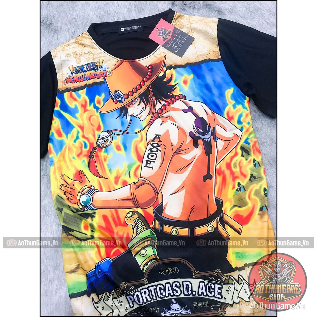 Áo One Piece ACE hỏa quyền mới nhất (3D Đen) , áo đảo hải tặc Anime Manga (Shop AoThunGameVn) | BigBuy360 - bigbuy360.vn