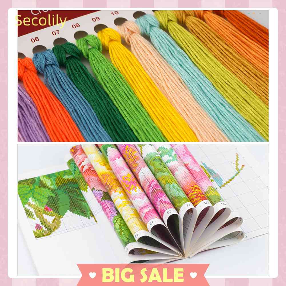 Bộ Tranh Thêu Chữ Thập Thủ Công In Hoa 11CT 30x40cm