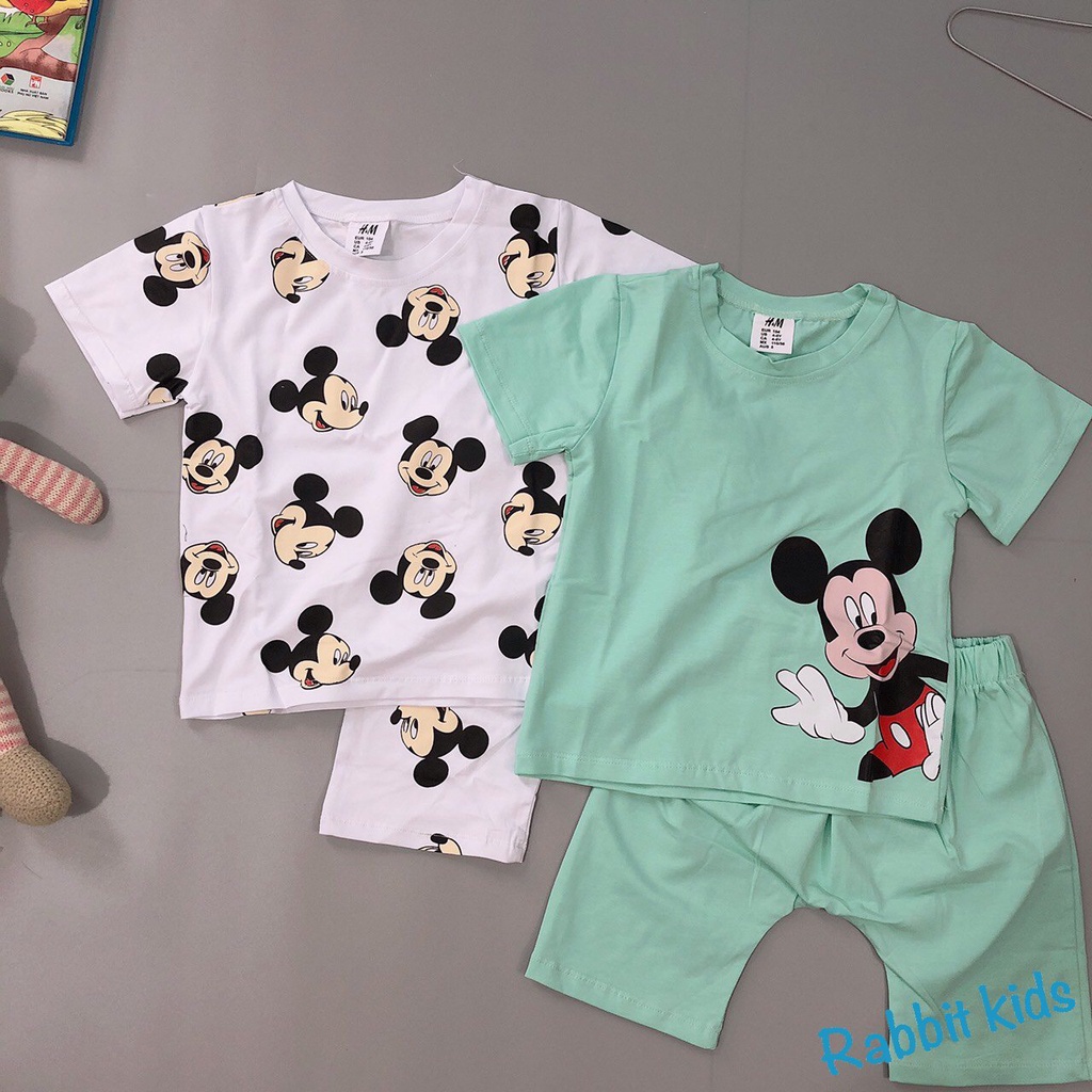 Quần Áo Trẻ Em 💝FREESHIP💝 Đồ Bộ Cho Bé Hình Mickey - Bộ HM Xuất Dư Xịn