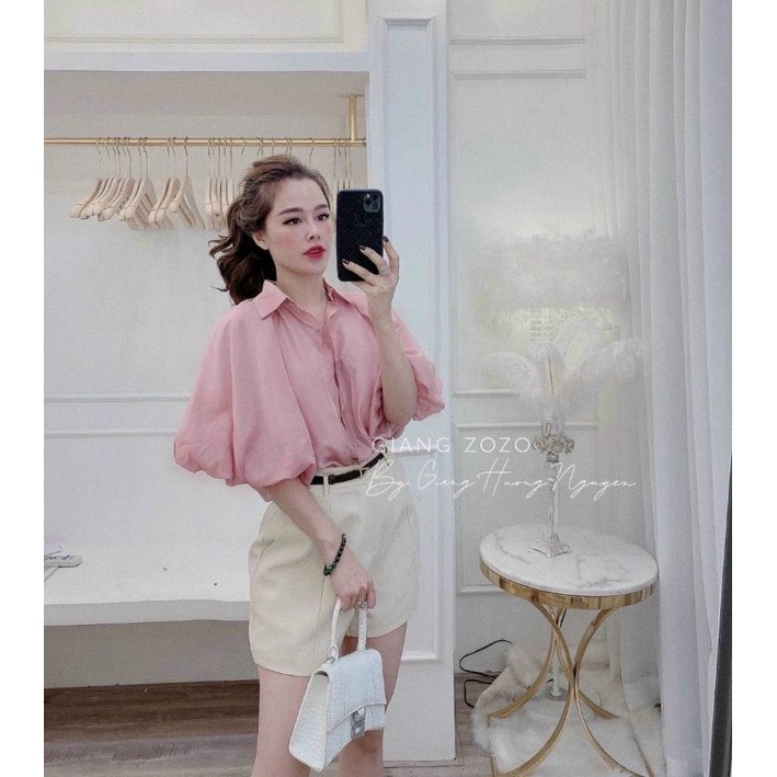 Quần sooc vải trơn kèm đai nhỏ hàng QCL1